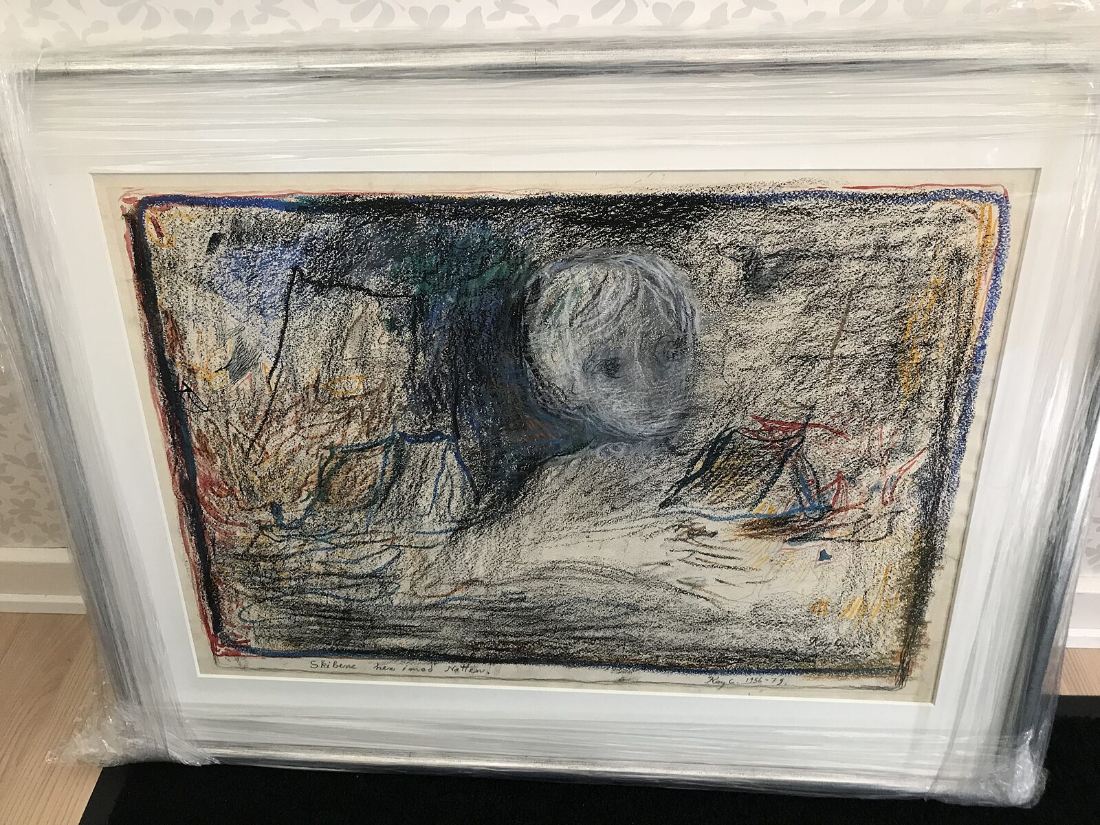 Pastel i hvid galleriramme — indramning fra Rammeri Gentofte
